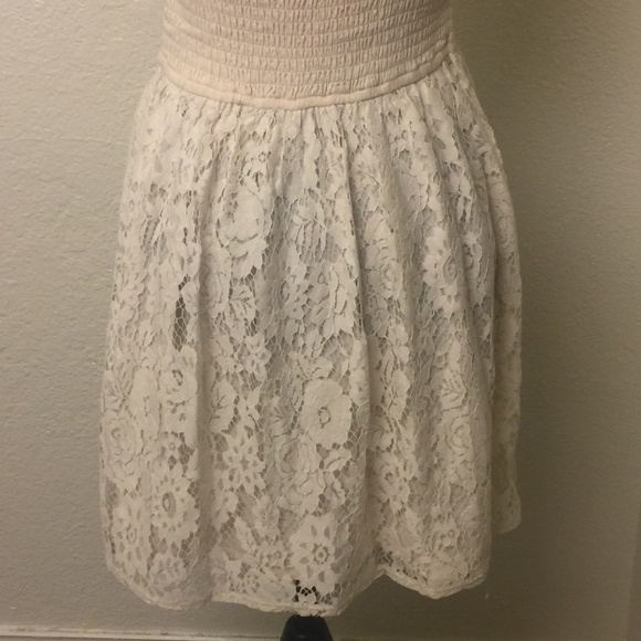 Abercrombie Iory corset boned lace adjustable strap mini dress - Picture 6 of 8